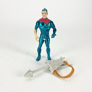 Vintage 1986 Telepix Kenner Silverhawks Bluegrass with Side Man Action Figure